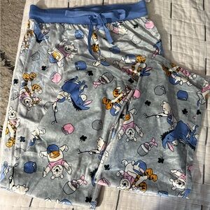 Disney Adult Pajama Bottoms - Blue and Gray with Characters